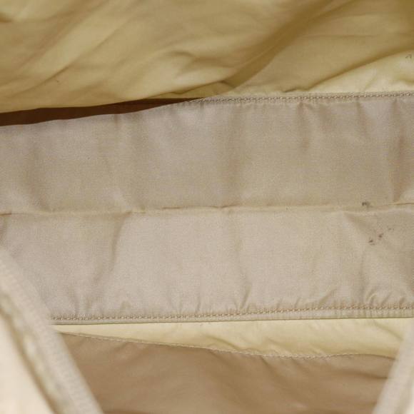 PRADA Tote Bag Nylon Beige Auth 75668 - Picture 11 of 16